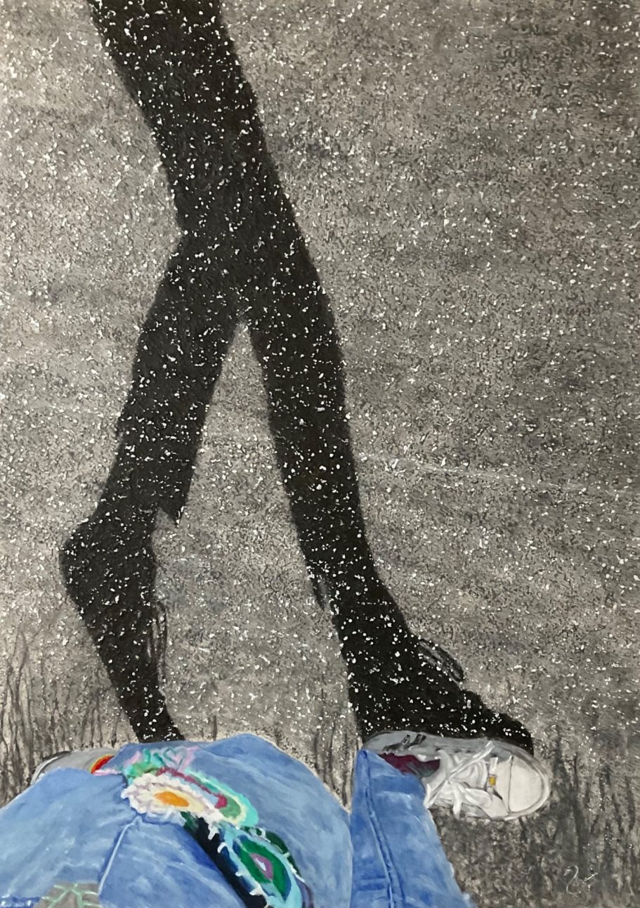 fröhliches Schattenbild