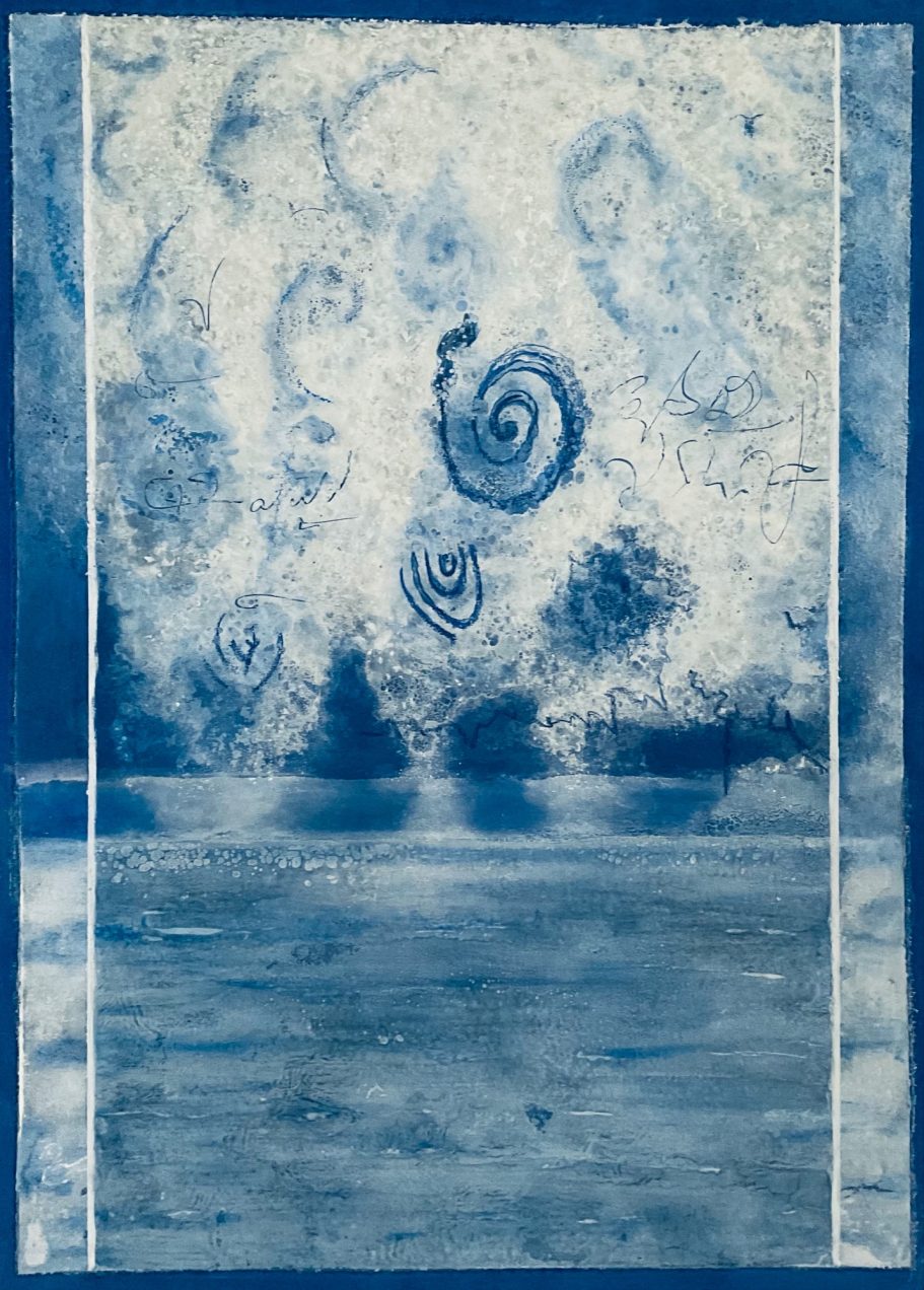 wolken Wasser blau Spiralen